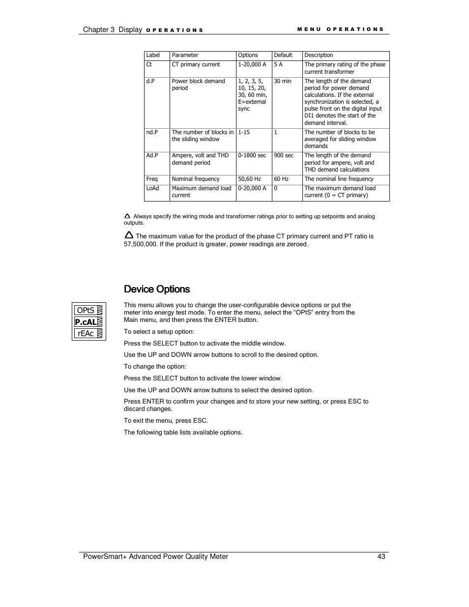 Device options | E-Mon E-PS-A-RTU-N User Manual | Page 43 / 151