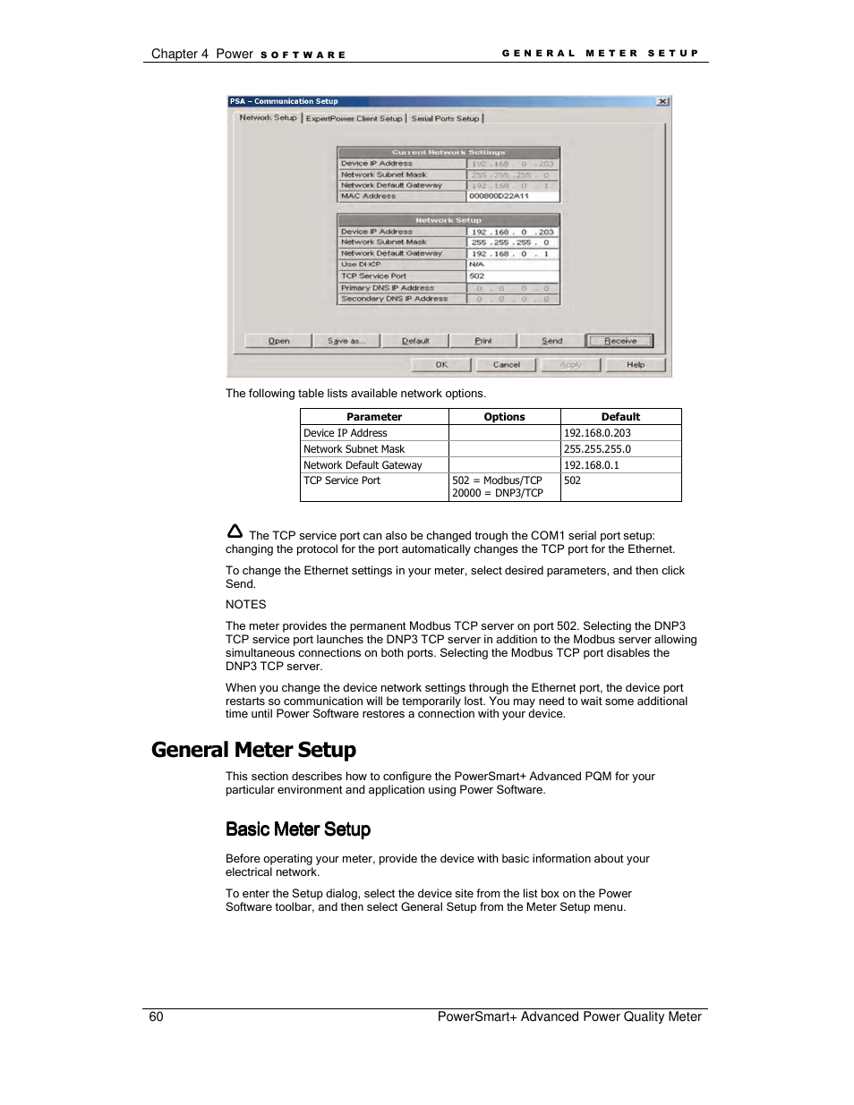 General meter setup, Basic meter setup | E-Mon E-PS-A-RTU-N User Manual | Page 60 / 151