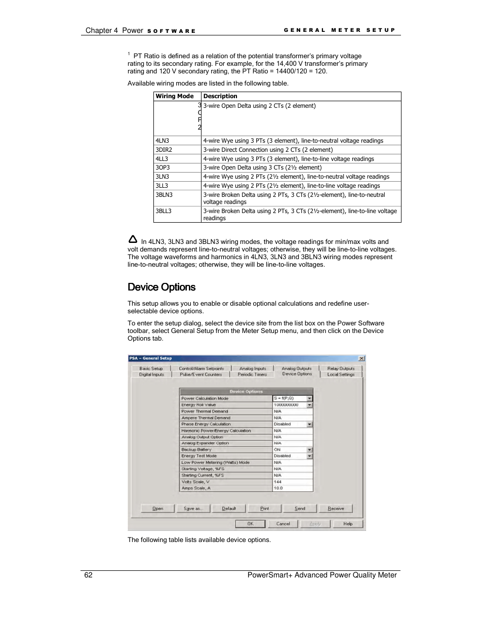 Device options | E-Mon E-PS-A-RTU-N User Manual | Page 62 / 151