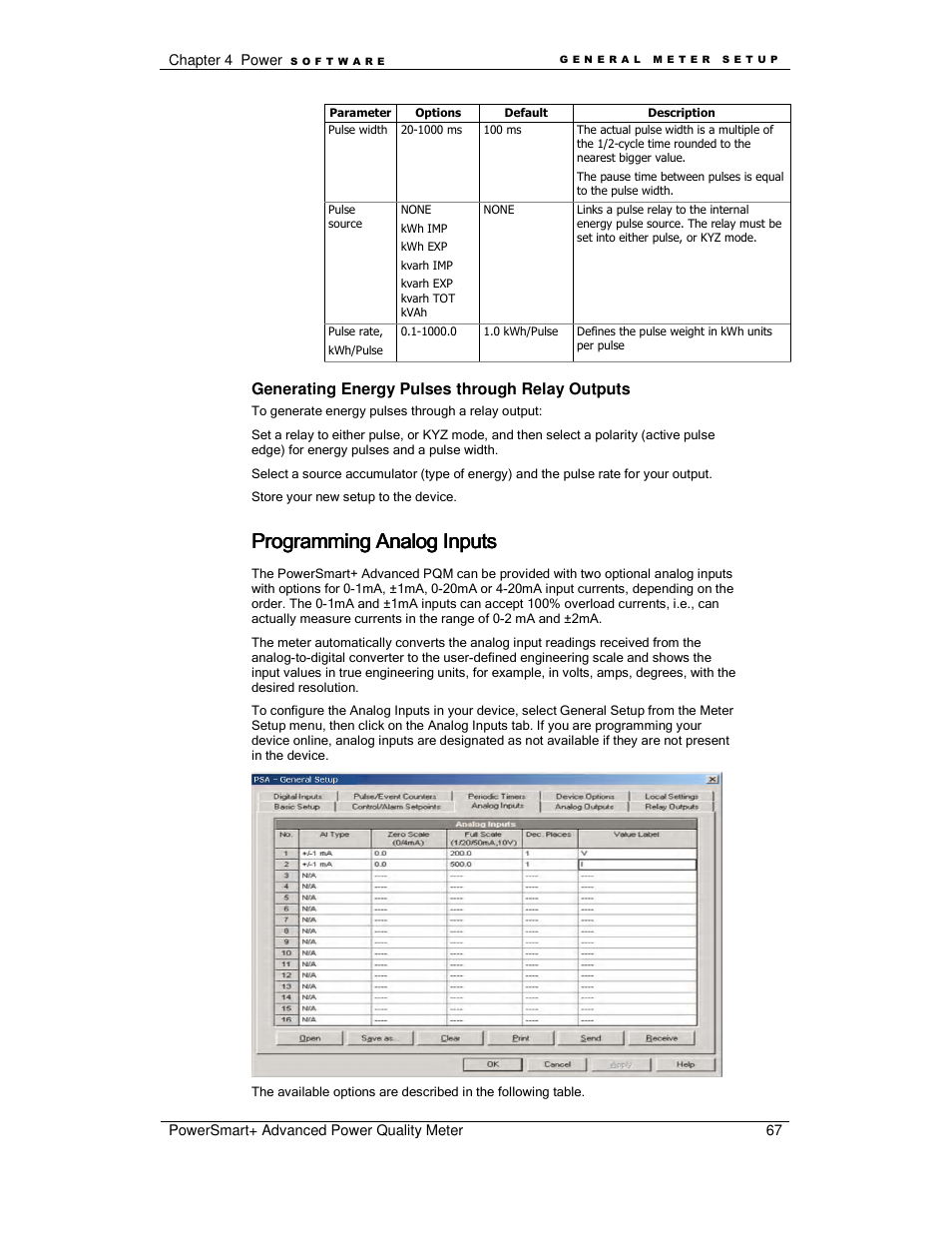 Programming analog inputs | E-Mon E-PS-A-RTU-N User Manual | Page 67 / 151