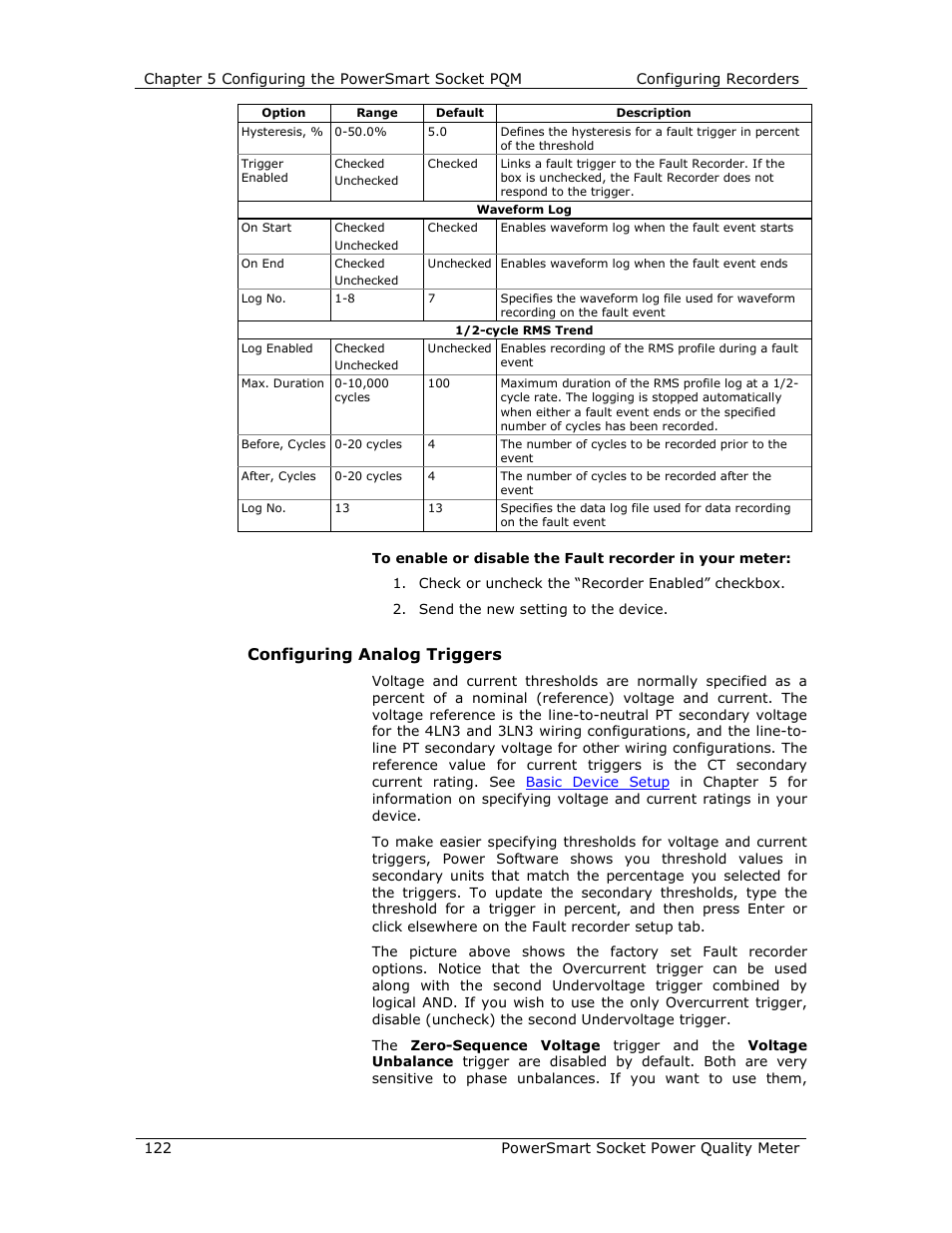 Configuring analog triggers | E-Mon E-PS-S-HV-RTU User Manual | Page 122 / 232