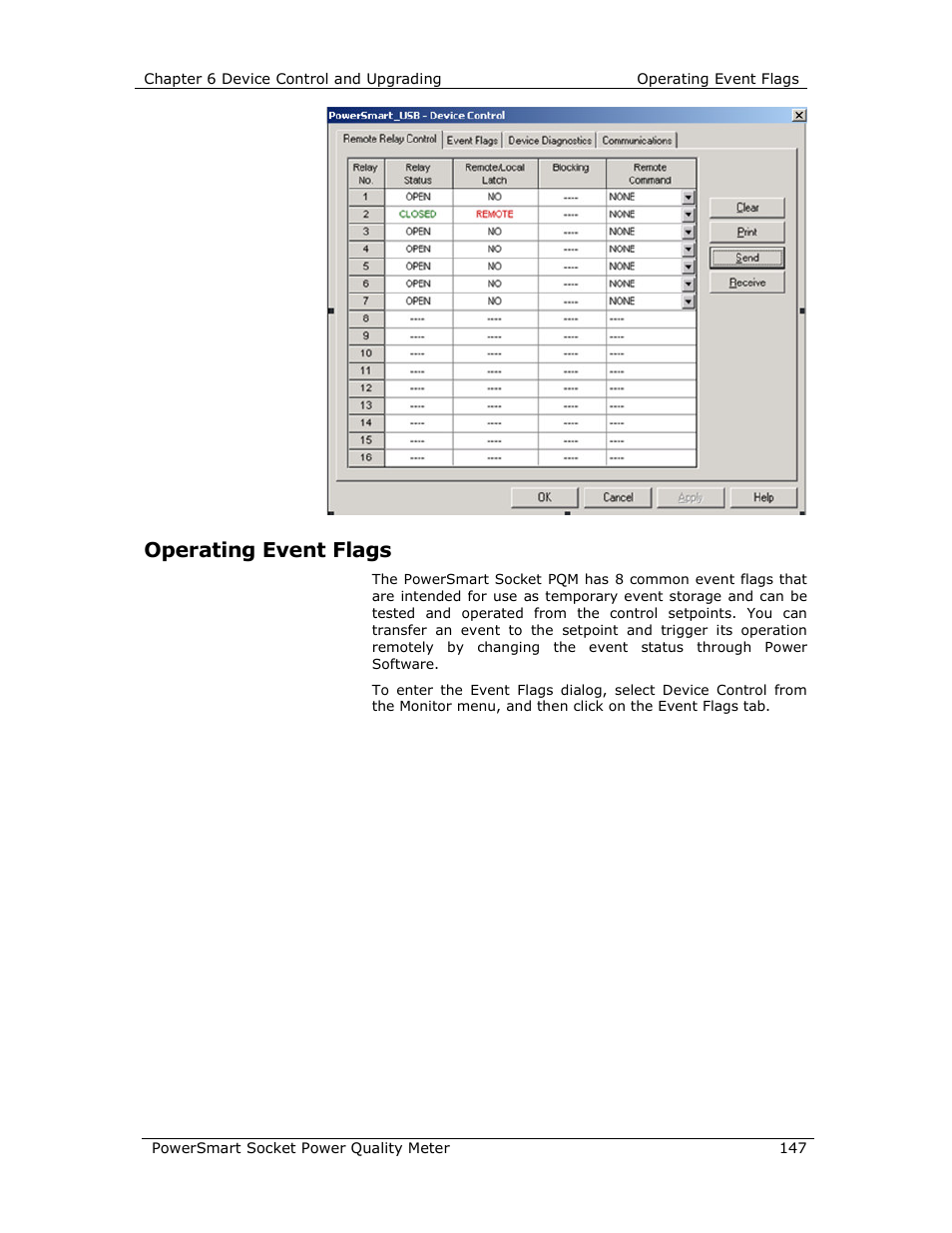 Operating event flags | E-Mon E-PS-S-HV-RTU User Manual | Page 147 / 232
