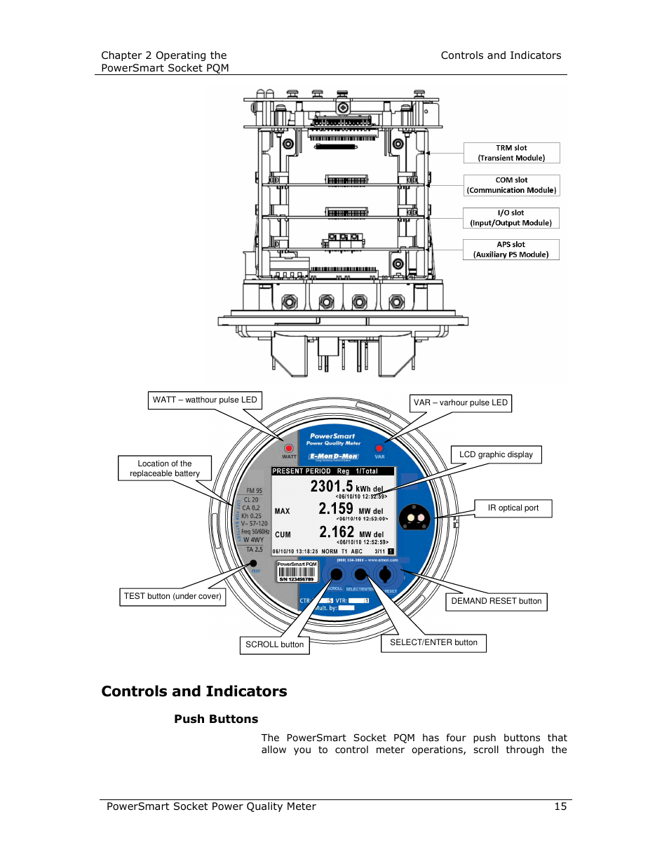 Controls and indicators | E-Mon E-PS-S-HV-RTU User Manual | Page 15 / 232