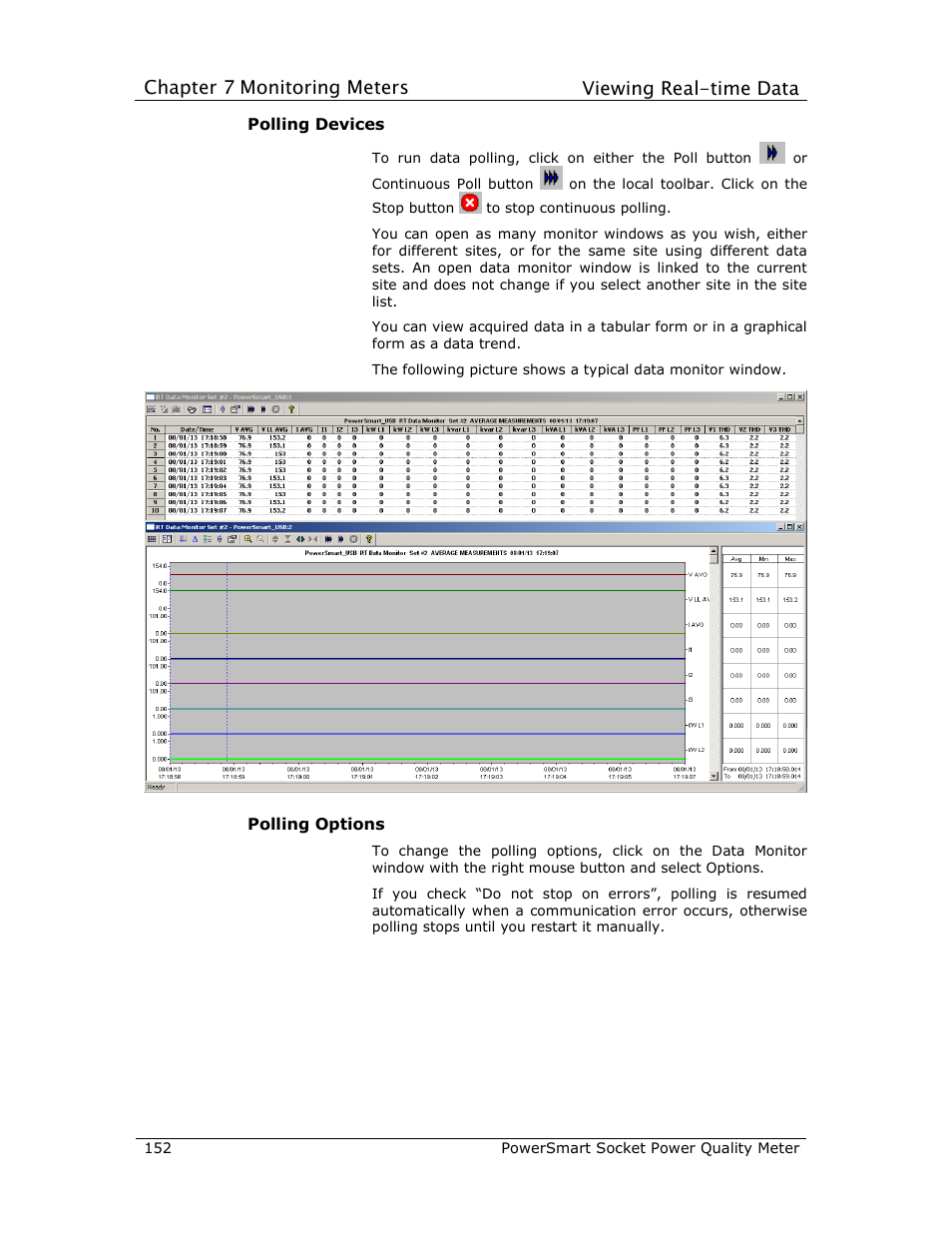 Chapter 7, Monitoring meters, Viewing real-time data | E-Mon E-PS-S-HV-RTU User Manual | Page 152 / 232