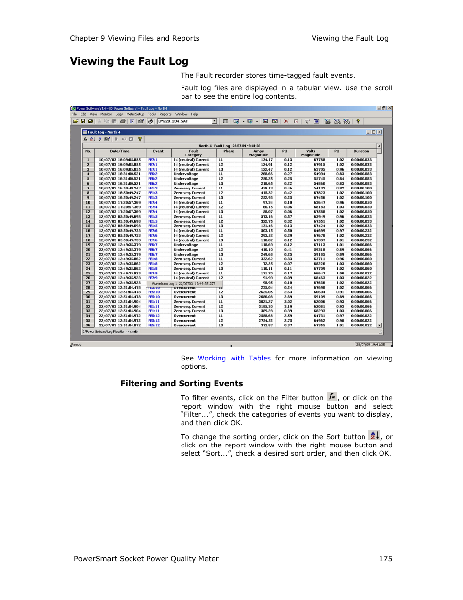 Viewing the fault log | E-Mon E-PS-S-HV-RTU User Manual | Page 175 / 232