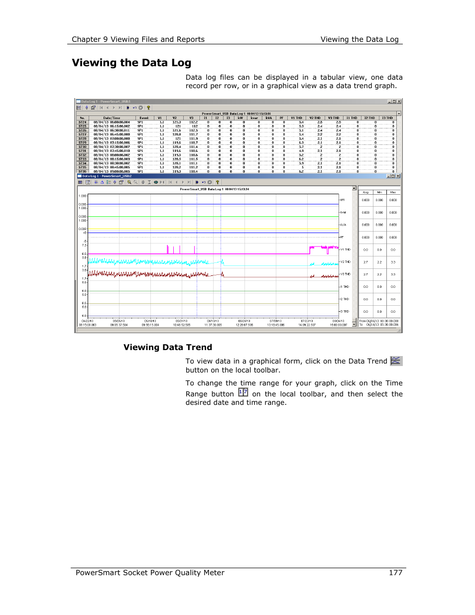 Viewing the data log | E-Mon E-PS-S-HV-RTU User Manual | Page 177 / 232