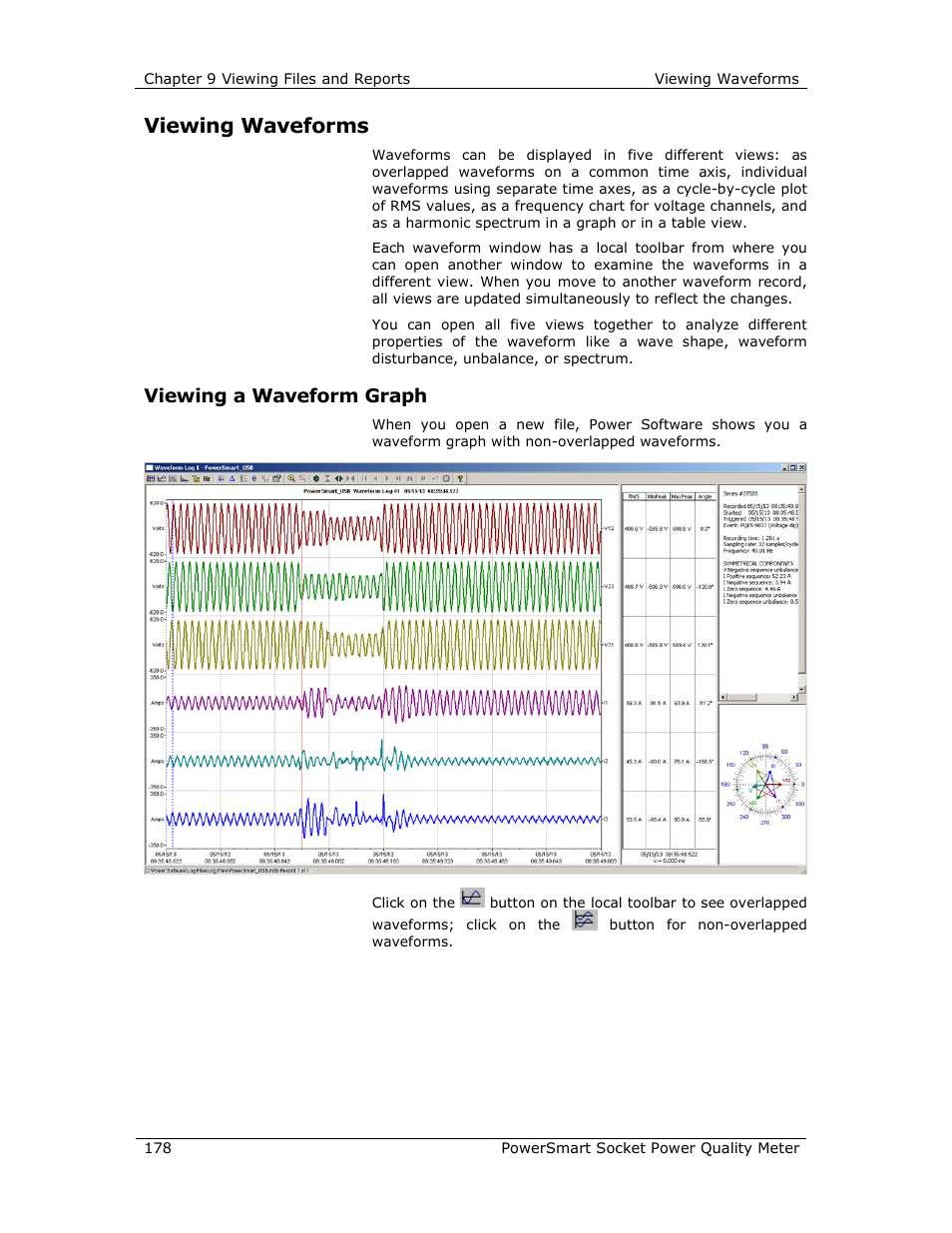 Viewing waveforms, Viewing a waveform graph | E-Mon E-PS-S-HV-RTU User Manual | Page 178 / 232