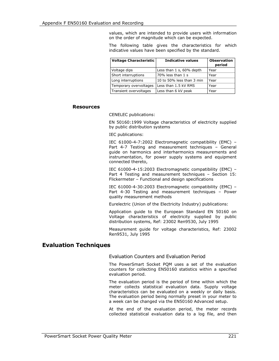 Evaluation techniques | E-Mon E-PS-S-HV-RTU User Manual | Page 221 / 232
