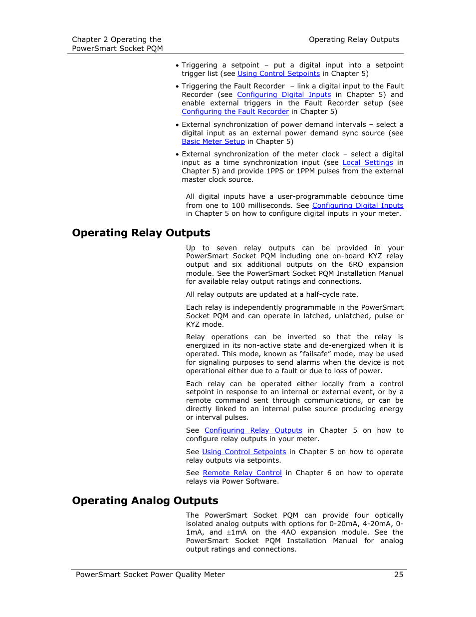 Operating relay outputs, Operating analog outputs | E-Mon E-PS-S-HV-RTU User Manual | Page 25 / 232