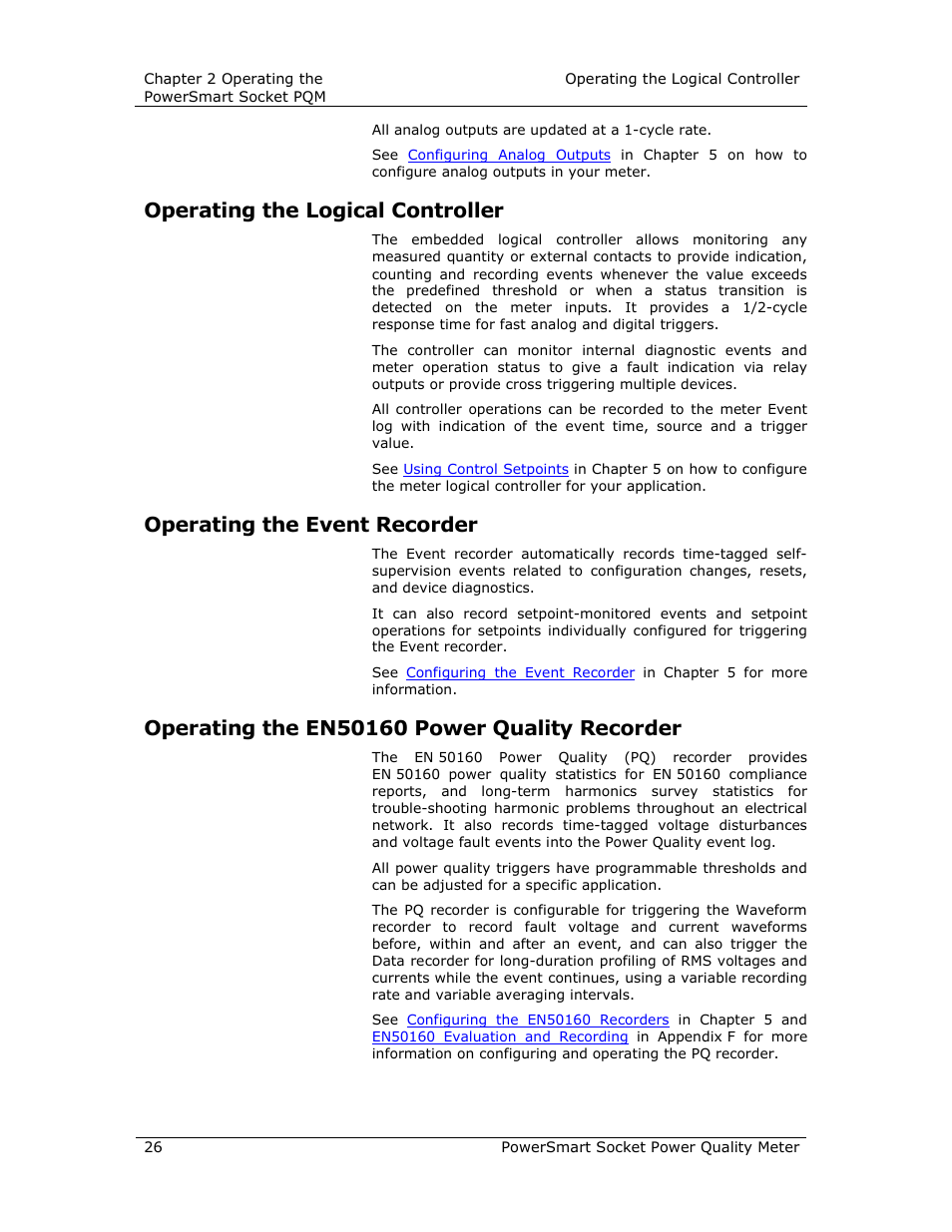 Operating the logical controller, Operating the event recorder | E-Mon E-PS-S-HV-RTU User Manual | Page 26 / 232