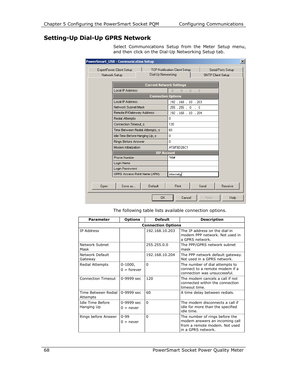 Setting-up dial-up gprs network | E-Mon E-PS-S-HV-RTU User Manual | Page 68 / 232