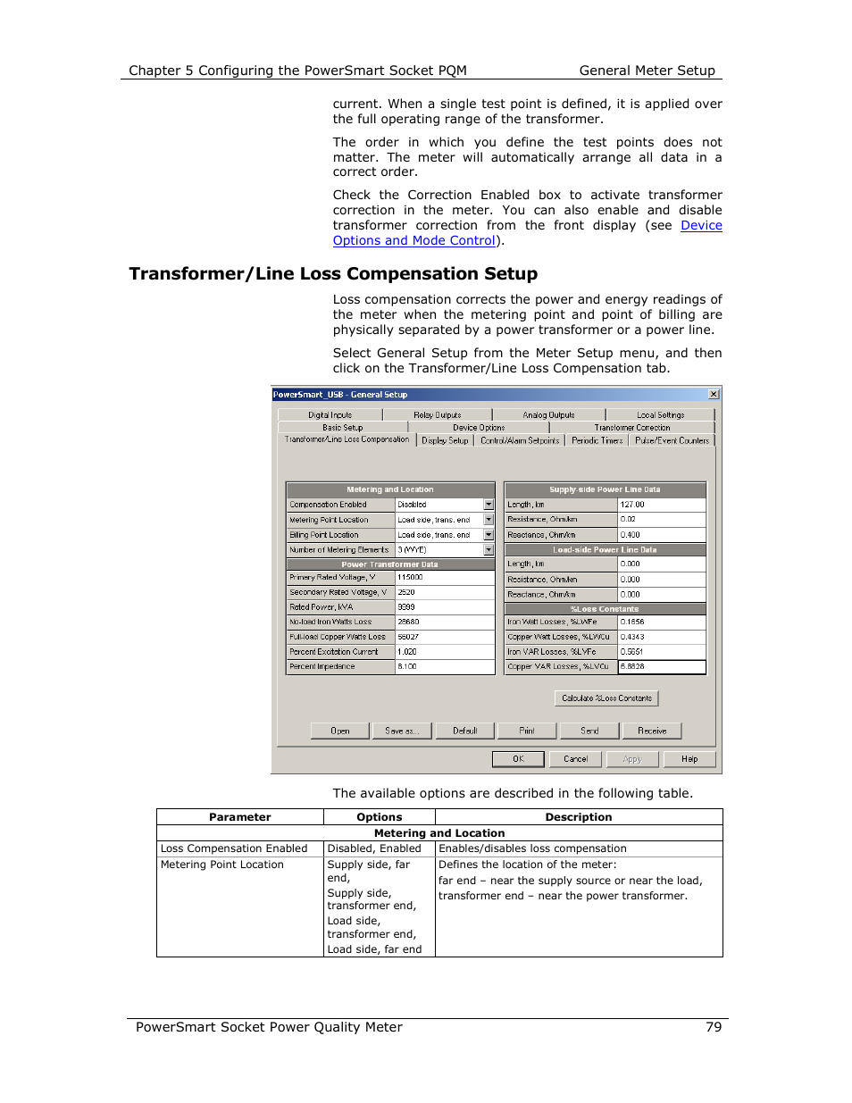 Transformer/line loss compensation setup | E-Mon E-PS-S-HV-RTU User Manual | Page 79 / 232