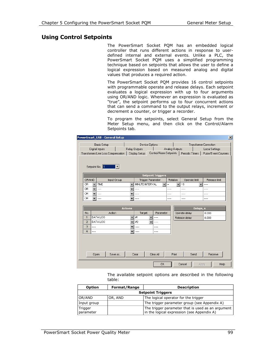 Using control setpoints | E-Mon E-PS-S-HV-RTU User Manual | Page 99 / 232