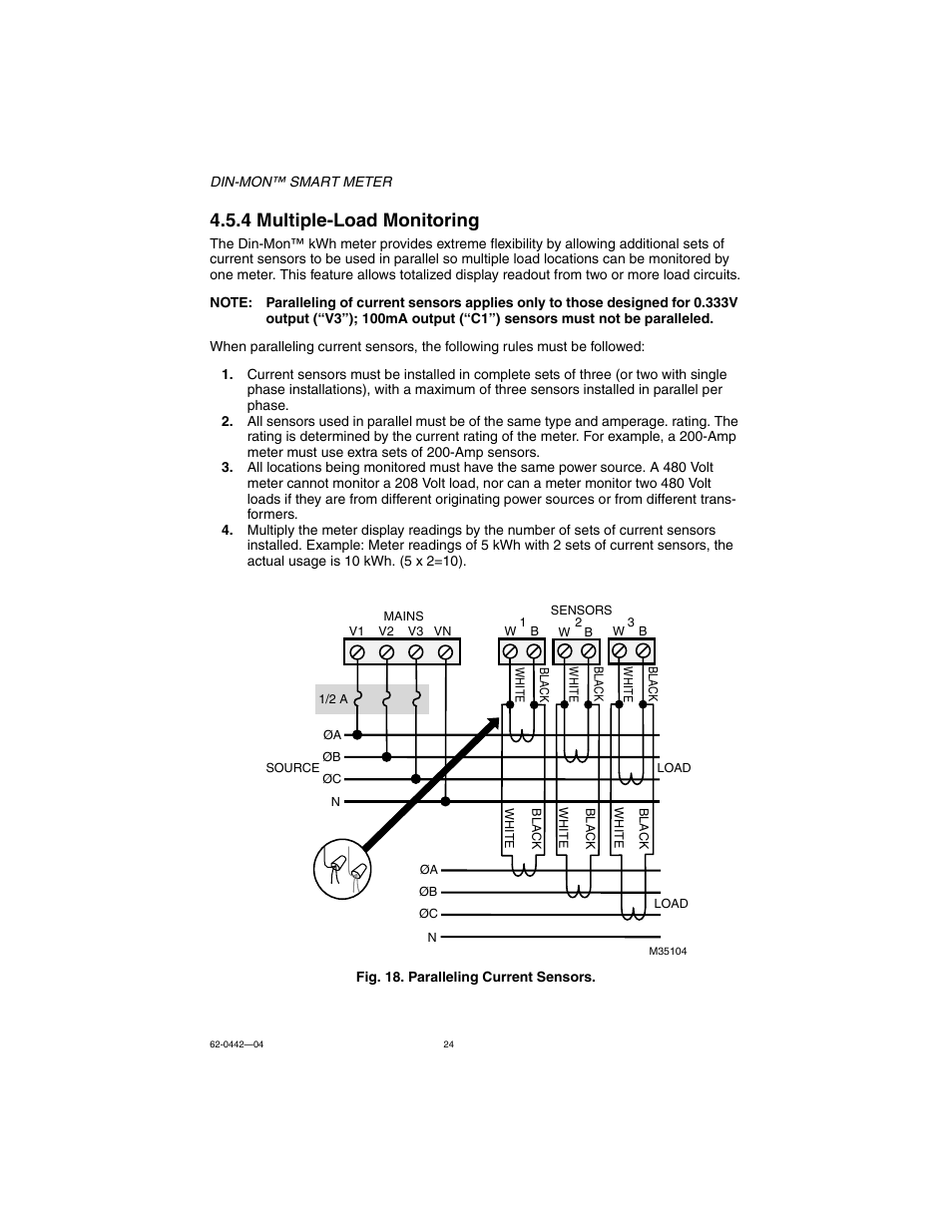 4 multiple-load monitoring | E-Mon E-D5-600800-S*SPL3-V3KIT3 User Manual | Page 24 / 72