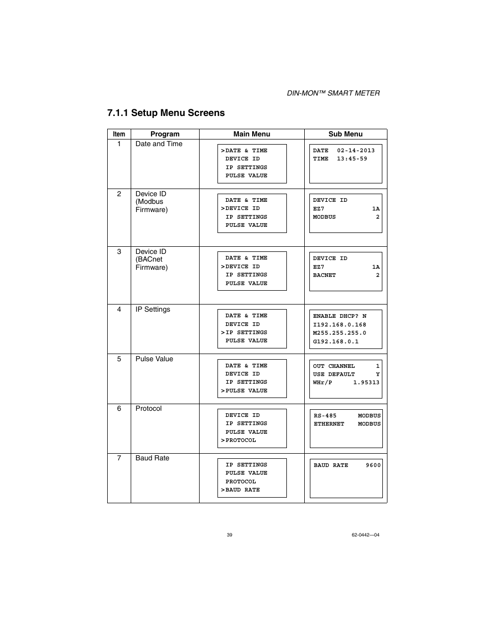 1 setup menu screens | E-Mon E-D5-600800-S*SPL3-V3KIT3 User Manual | Page 39 / 72