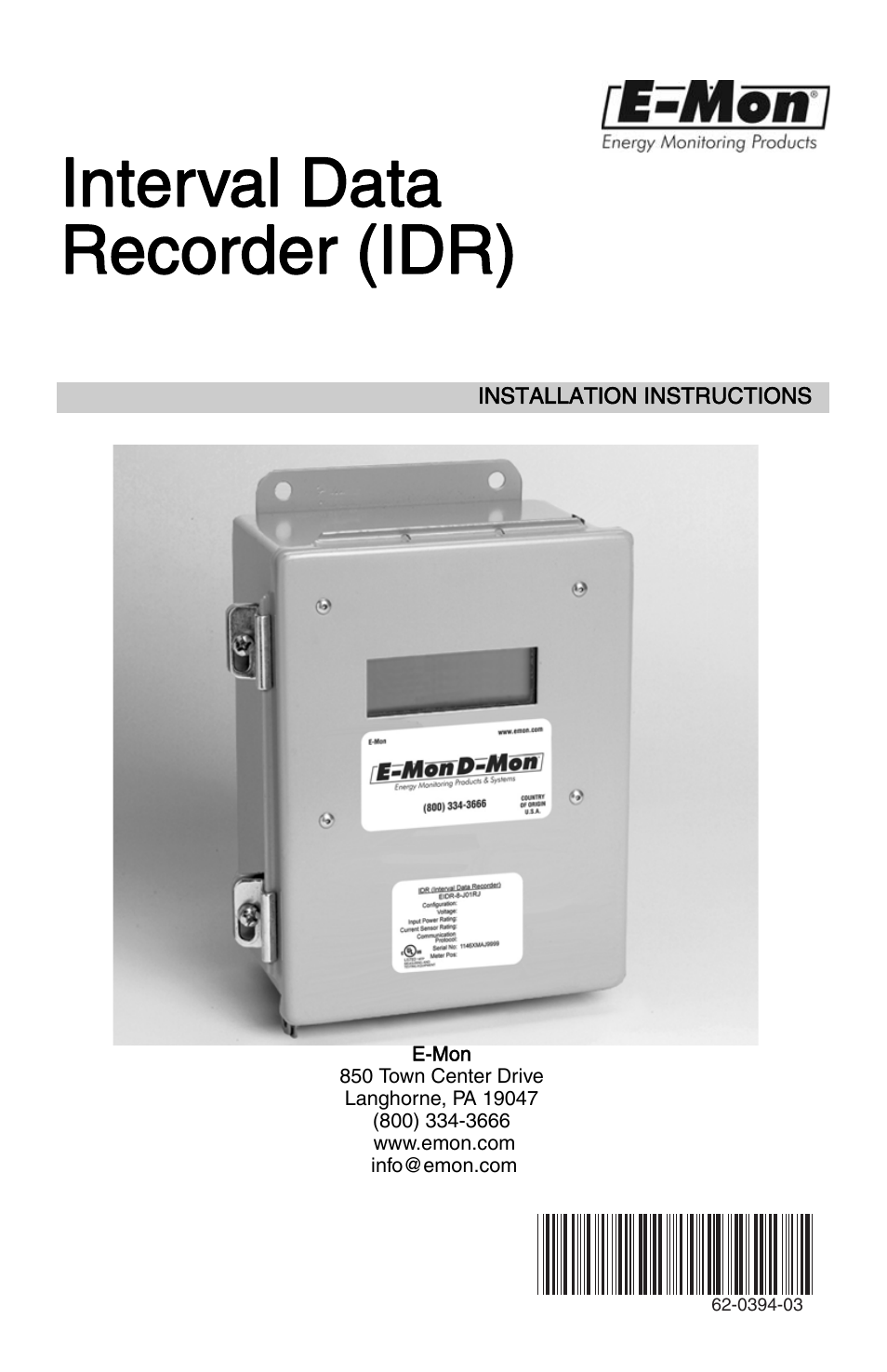 E-Mon EIDR-16J*RJ User Manual | 40 pages