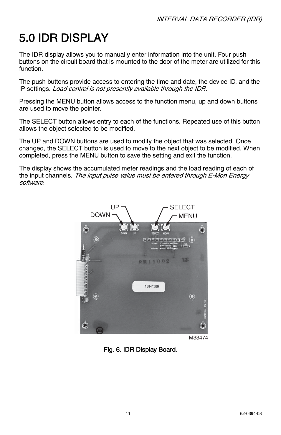 0 idr display | E-Mon EIDR-16J*RJ User Manual | Page 11 / 40