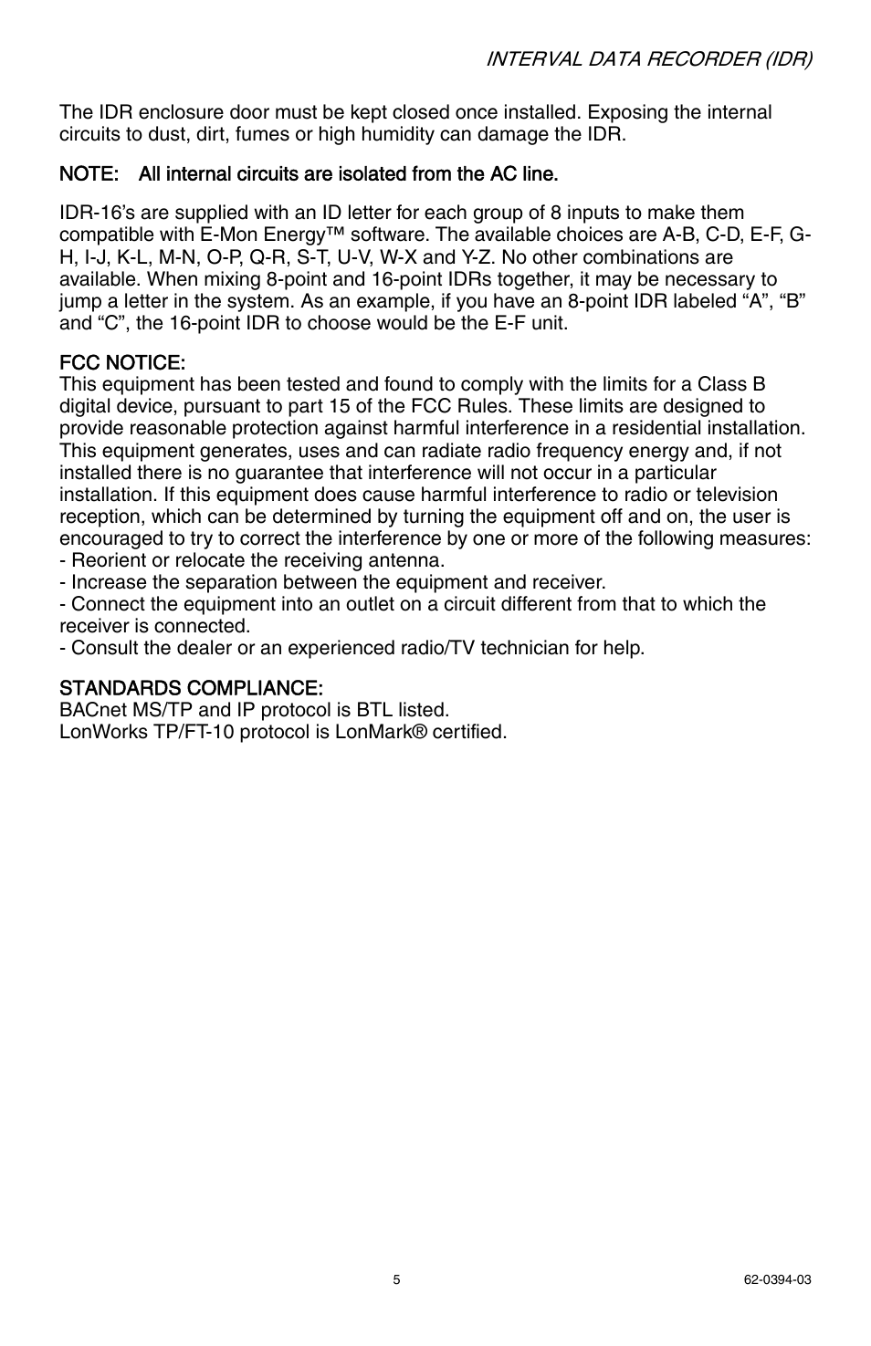 E-Mon EIDR-16J*RJ User Manual | Page 5 / 40