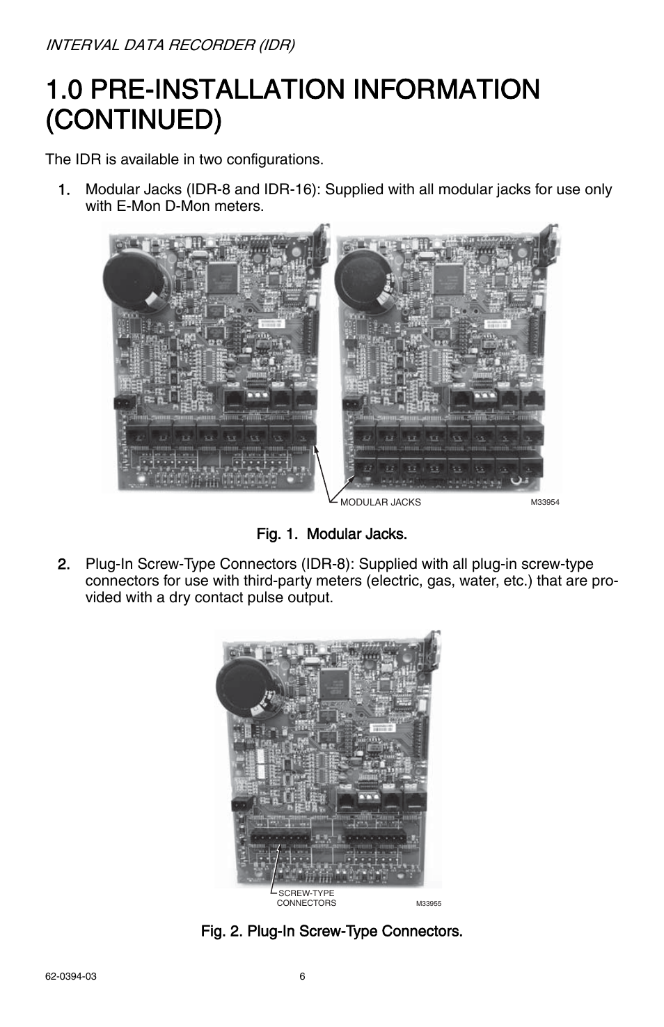 0 pre-installation information (continued) | E-Mon EIDR-16J*RJ User Manual | Page 6 / 40