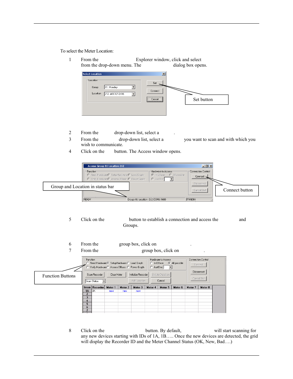 Select meter location | E-Mon Energy Software User Manual | Page 100 / 223