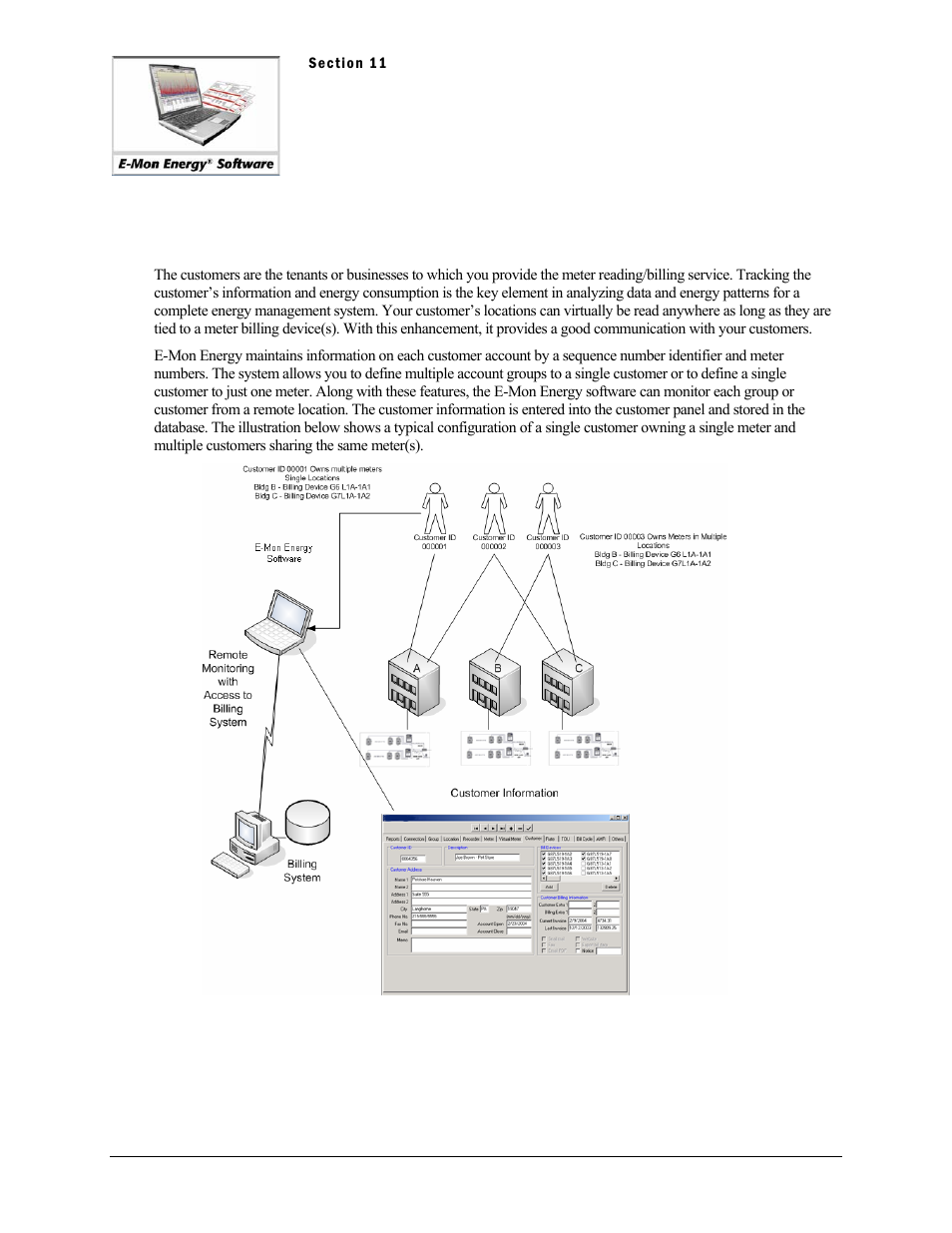 Section 11 - customer, Customer, What is a e-mon energy™ customer | E-Mon Energy Software User Manual | Page 114 / 223
