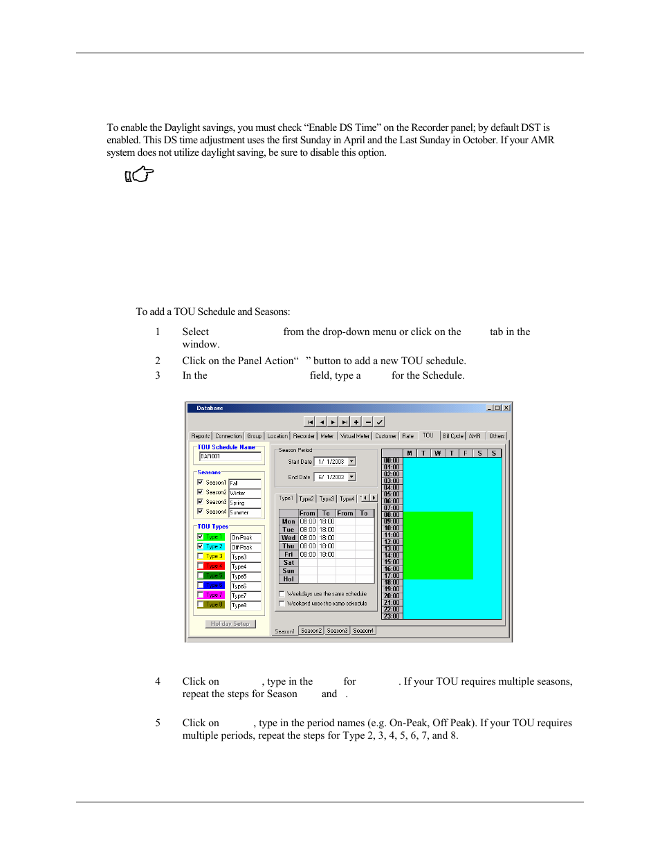 How does the tou schedule know daylight savings, How do i create a tou schedule and time periods | E-Mon Energy Software User Manual | Page 123 / 223