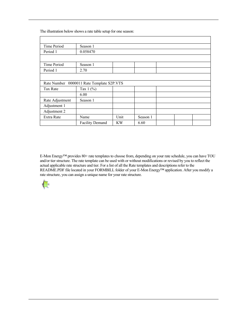 What is a rate template file | E-Mon Energy Software User Manual | Page 126 / 223