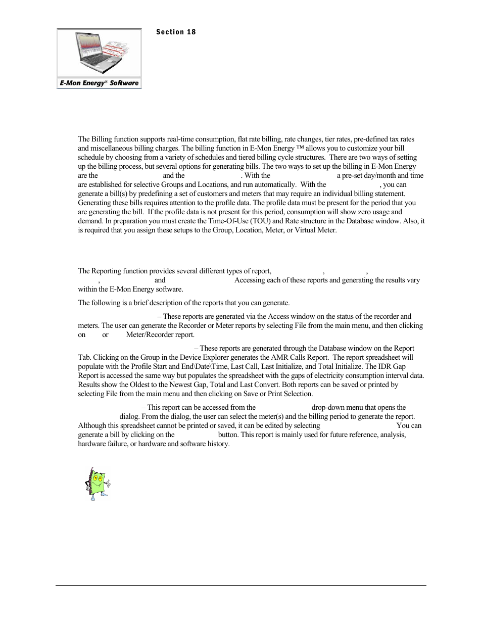 Section 18 - billing and reports, Billing and reports, What is the billing function | What is the reporting function | E-Mon Energy Software User Manual | Page 176 / 223