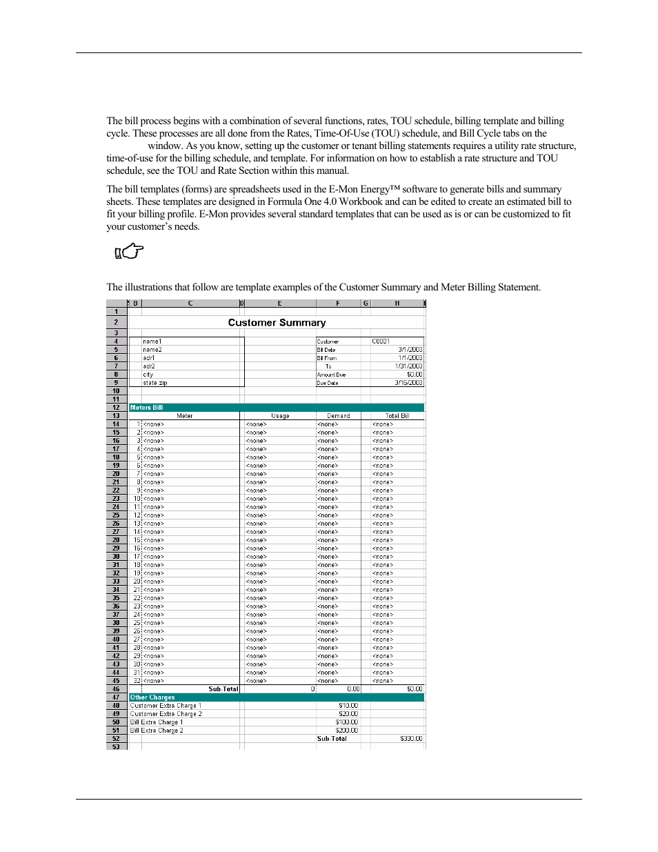 Where do i begin creating a bill statement | E-Mon Energy Software User Manual | Page 177 / 223