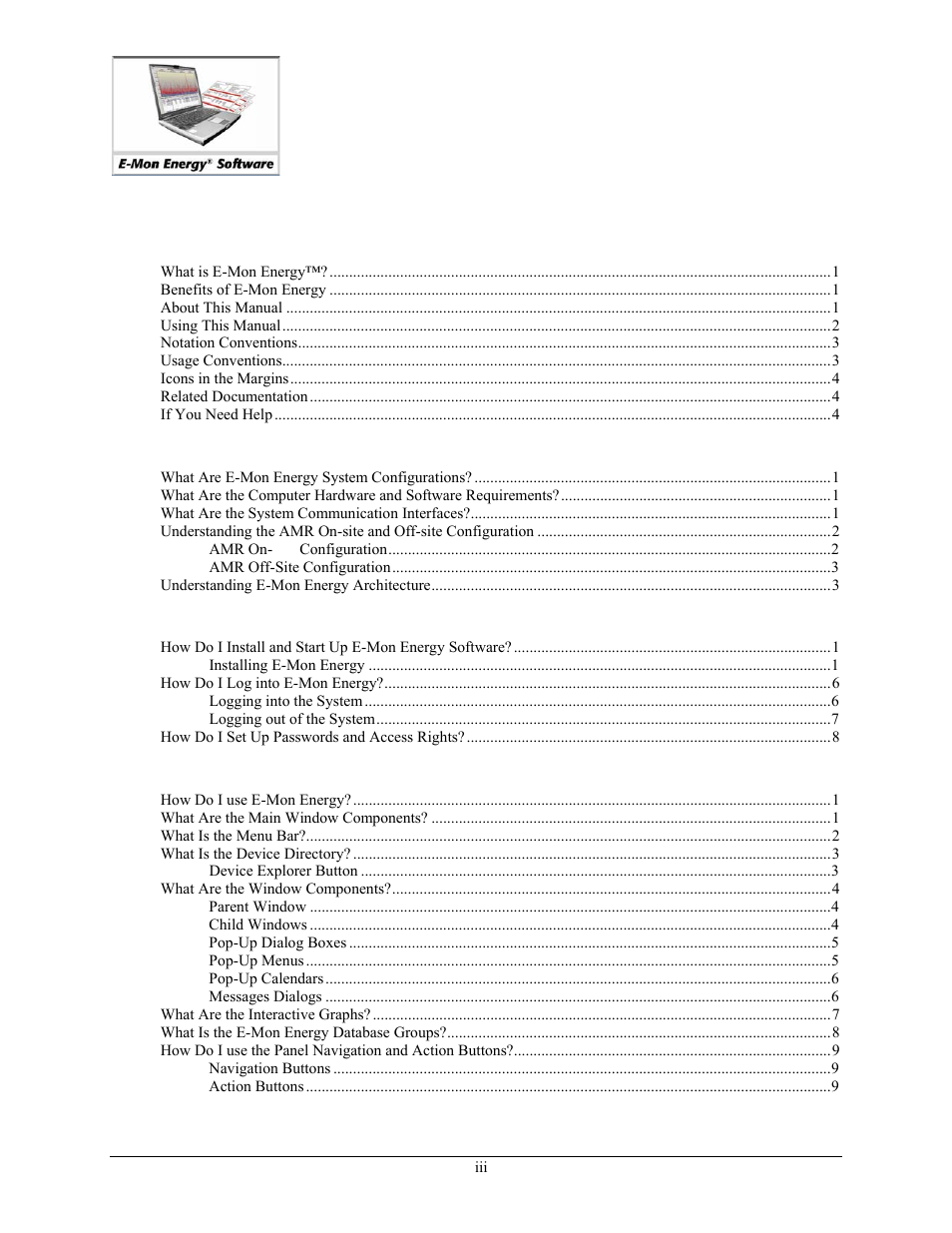 E-Mon Energy Software User Manual | Page 4 / 223