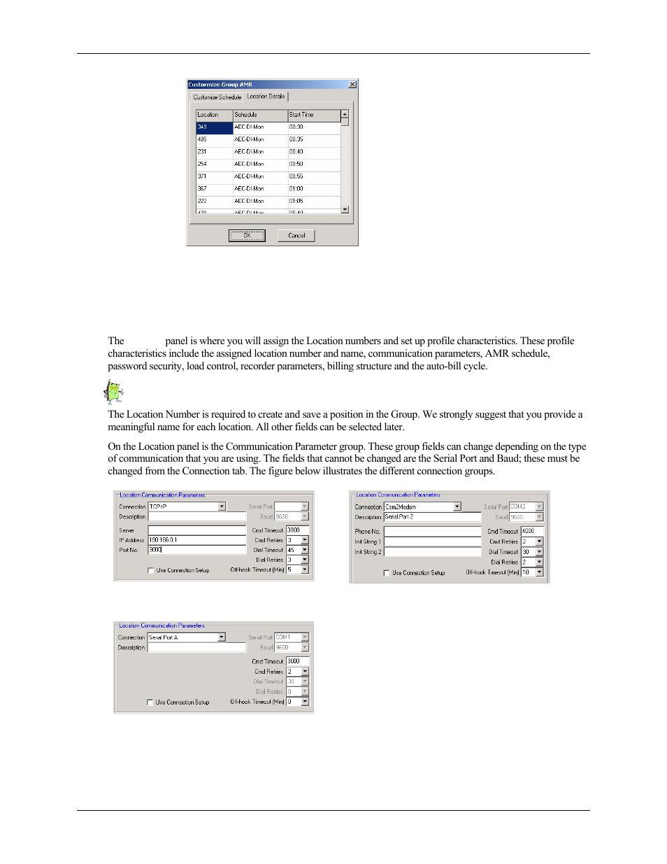 What is the location panel | E-Mon Energy Software User Manual | Page 65 / 223
