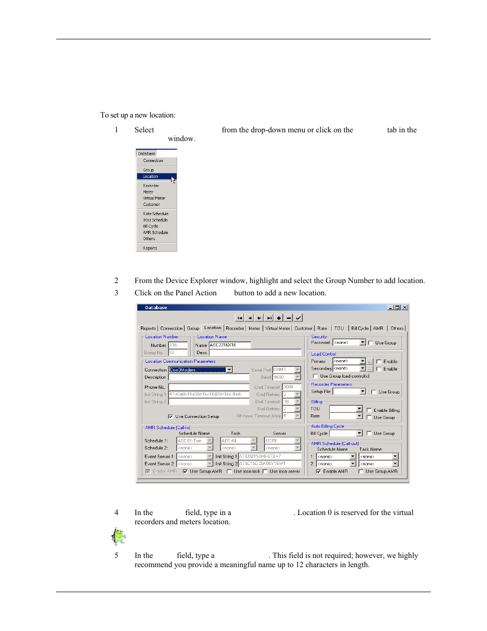How do i set up a new location | E-Mon Energy Software User Manual | Page 70 / 223
