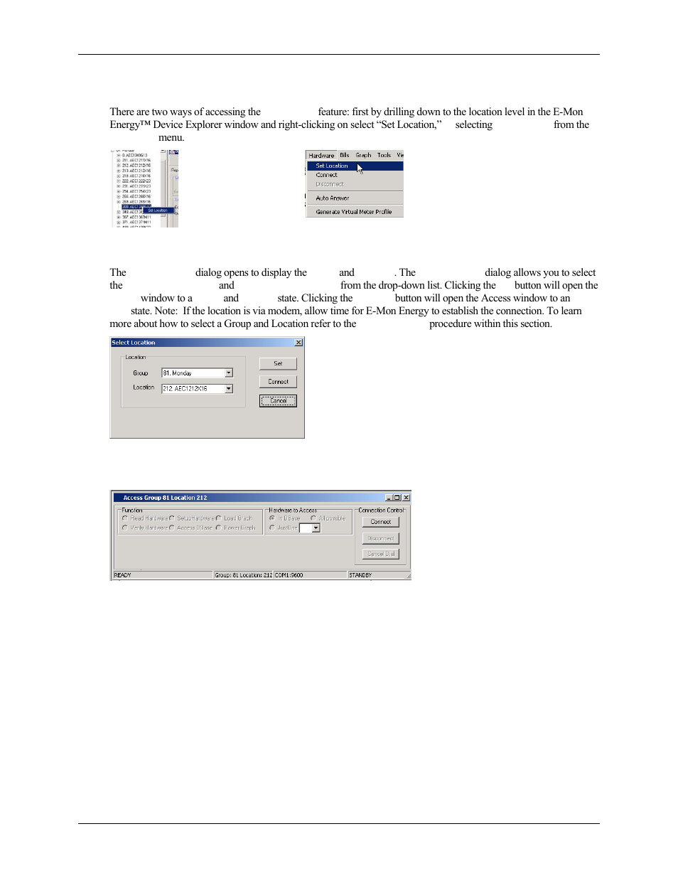 Where do i set location and scan recorders | E-Mon Energy Software User Manual | Page 83 / 223
