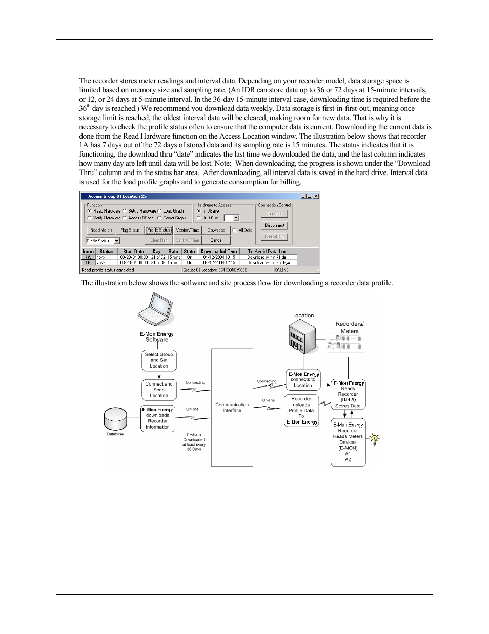 How do i check and download the recorder profile | E-Mon Energy Software User Manual | Page 86 / 223