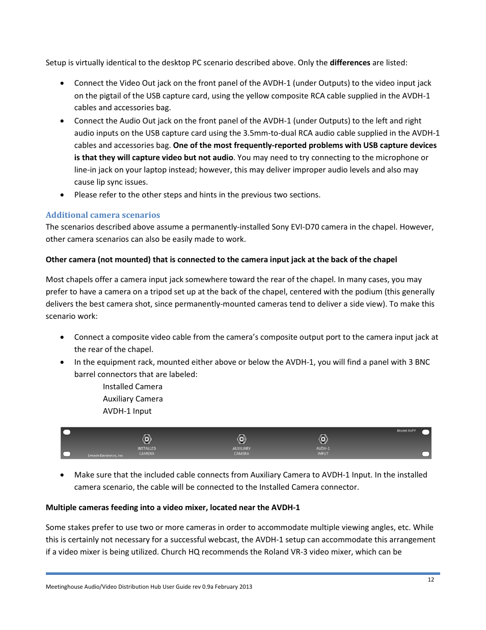 Additional camera scenarios | Emtech Electronics AVDH-1 User Manual | Page 12 / 16