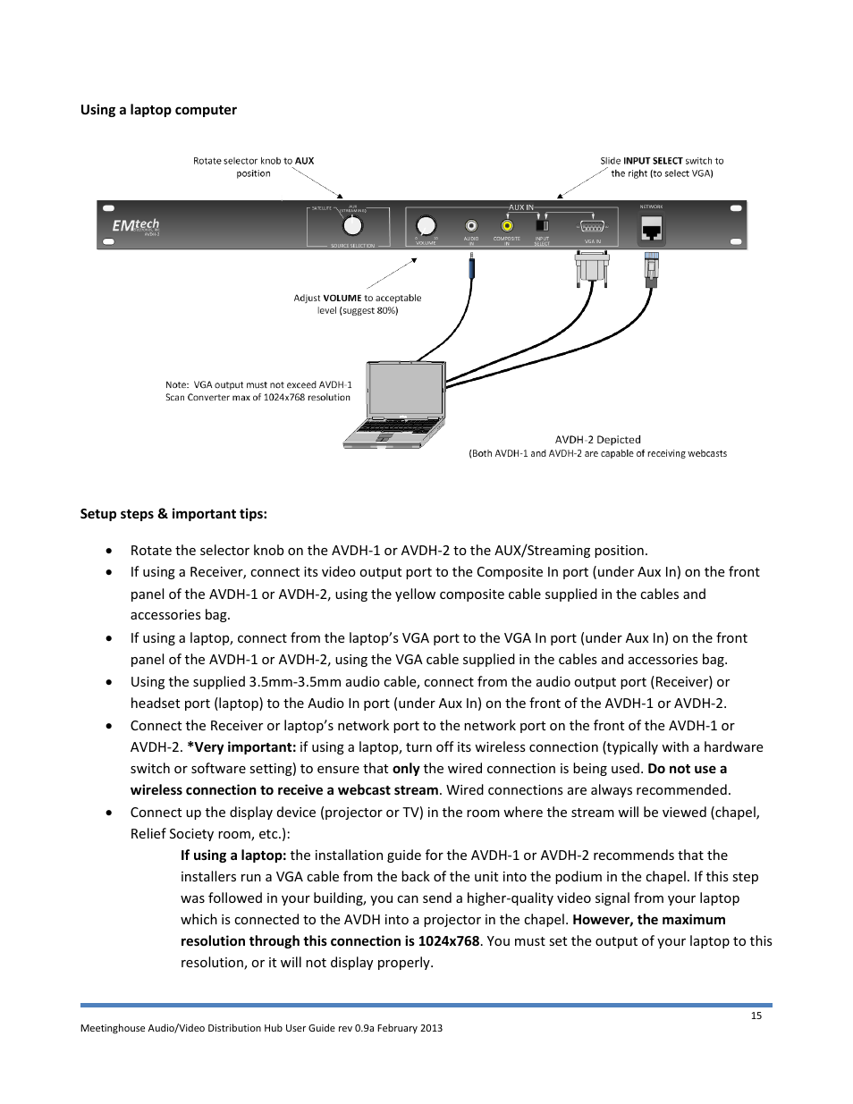 Emtech Electronics AVDH-1 User Manual | Page 15 / 16