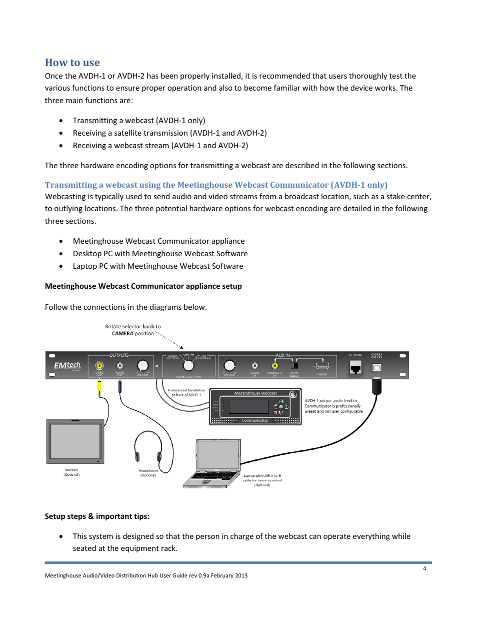 How to use | Emtech Electronics AVDH-1 User Manual | Page 4 / 16