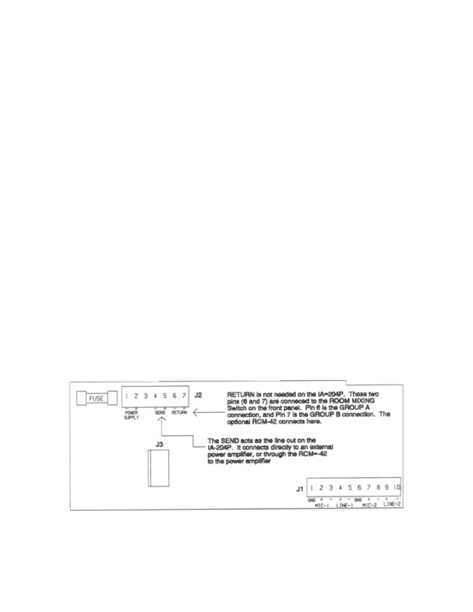 J1 10 pin connector | Emtech Electronics IA-204S User Manual | Page 8 / 18