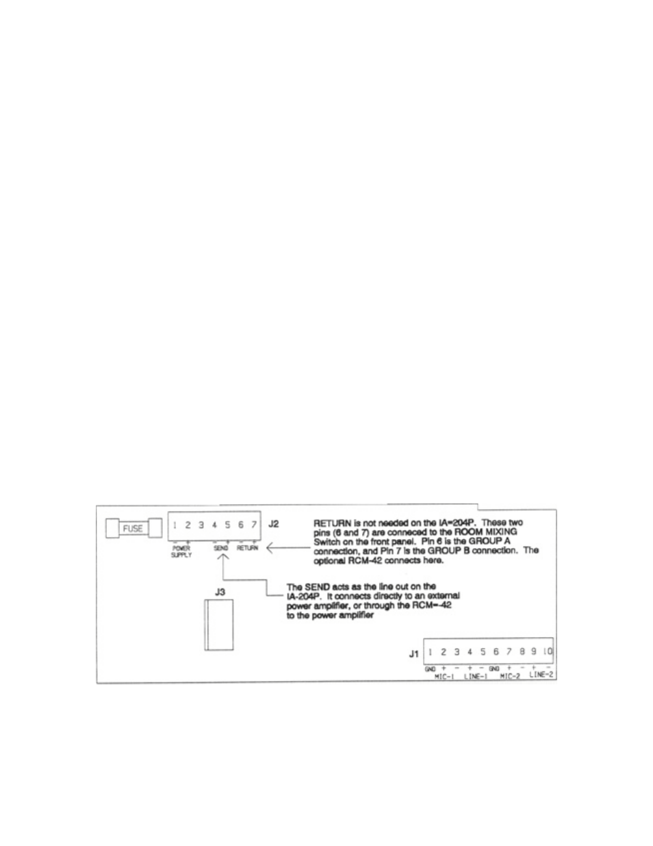 J1 10 pin connector | Emtech Electronics IA-204P User Manual | Page 8 / 18