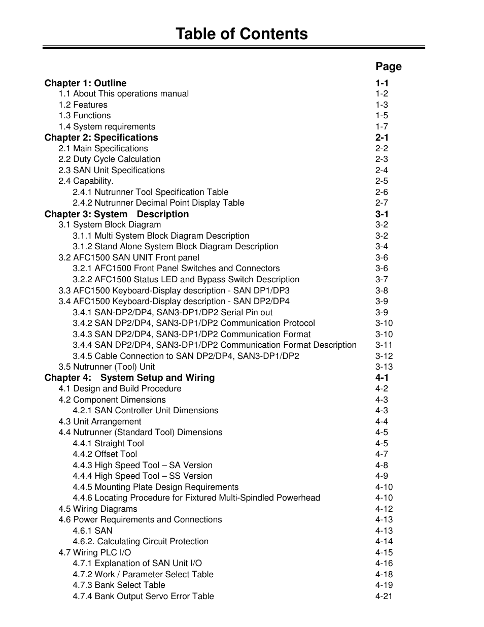 FEC AFC1500 User Manual | Page 11 / 198