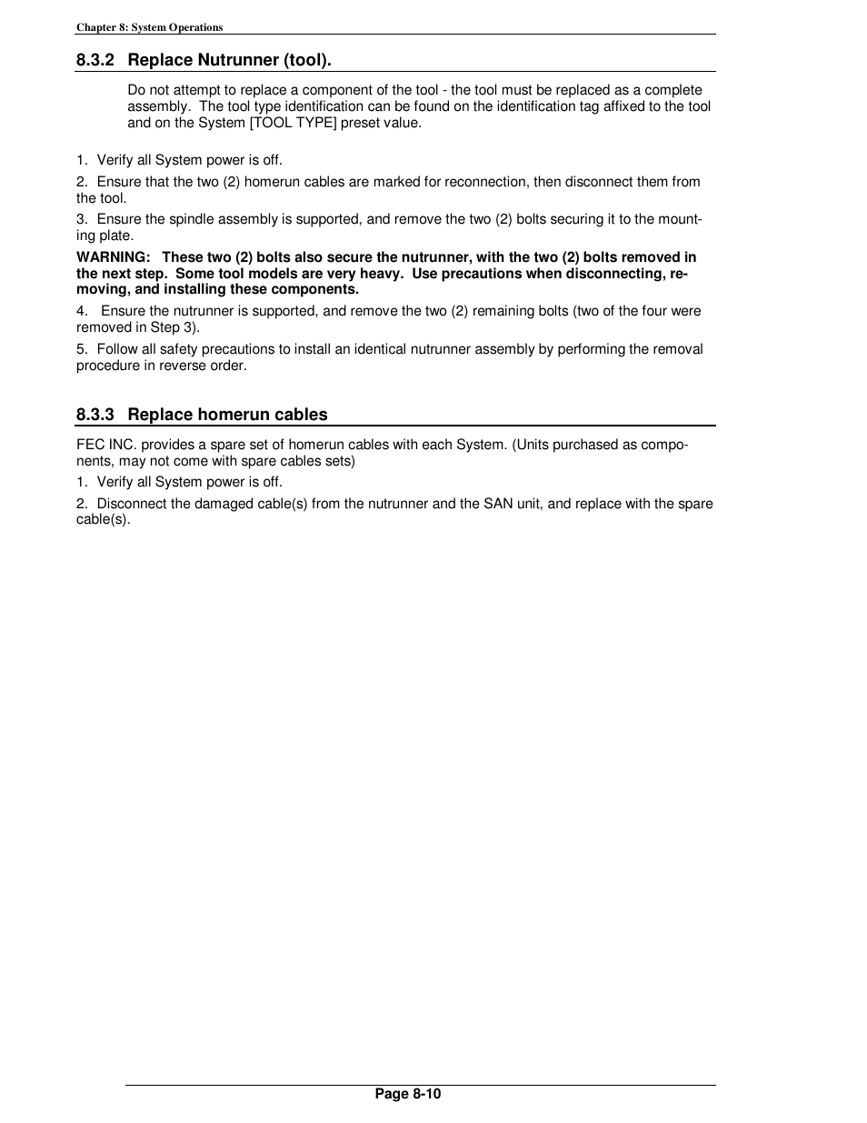 FEC AFC1500 User Manual | Page 154 / 198