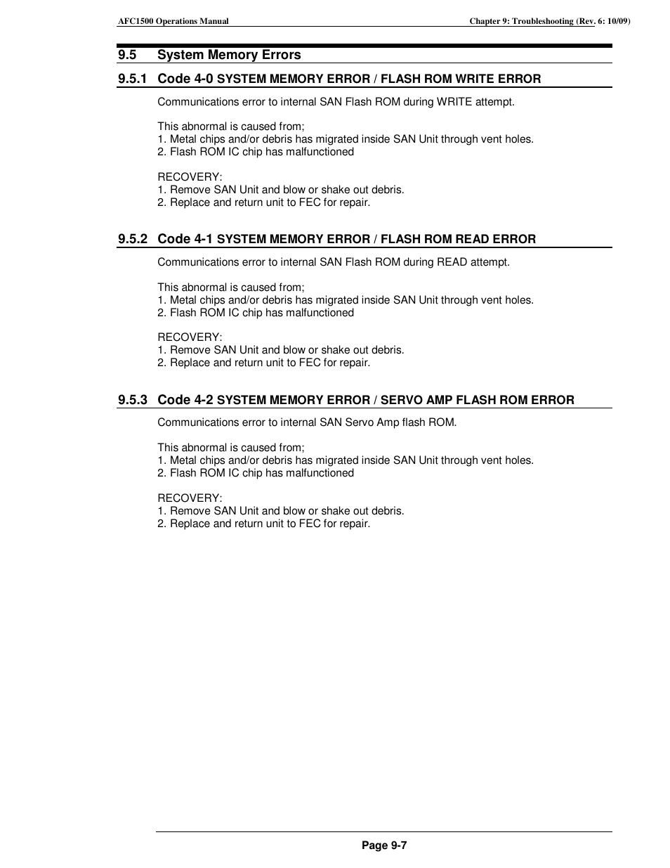 FEC AFC1500 User Manual | Page 161 / 198