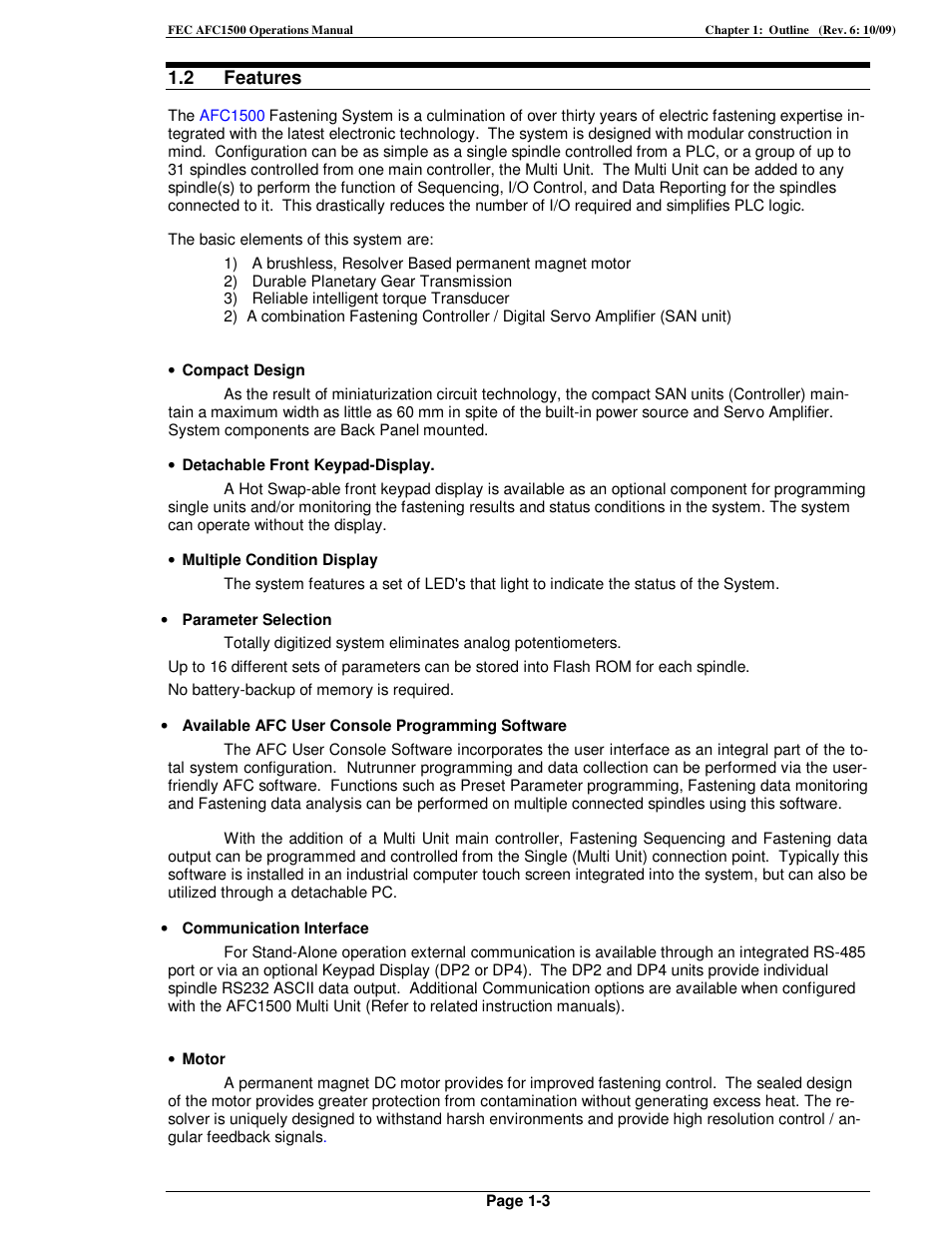 FEC AFC1500 User Manual | Page 17 / 198