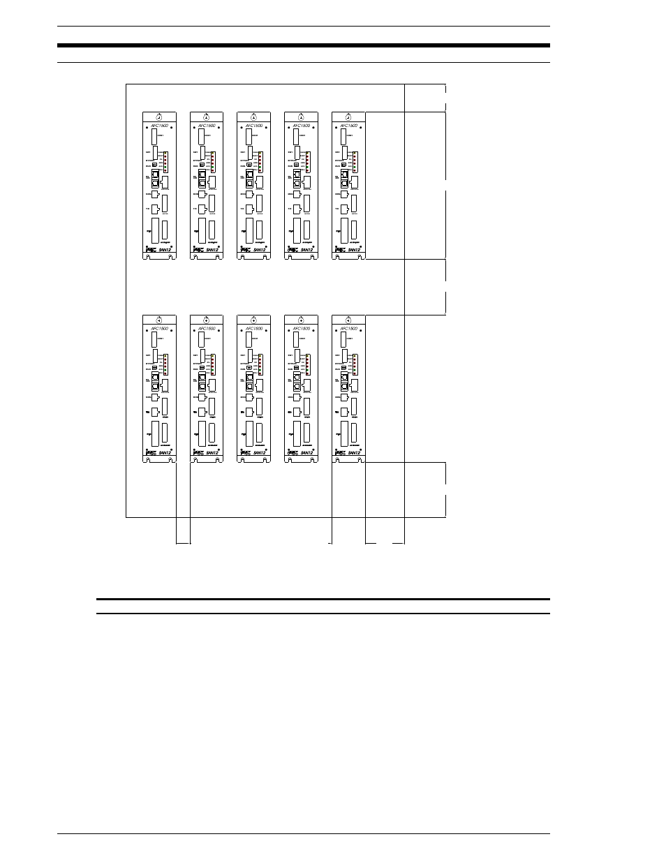 3 unit arrangement, Page 4-4, Resolver | Motor resolver, Motor, Chapter 4: system setup and wiring, See preceding page for actual unit width | FEC AFC1500 User Manual | Page 48 / 198
