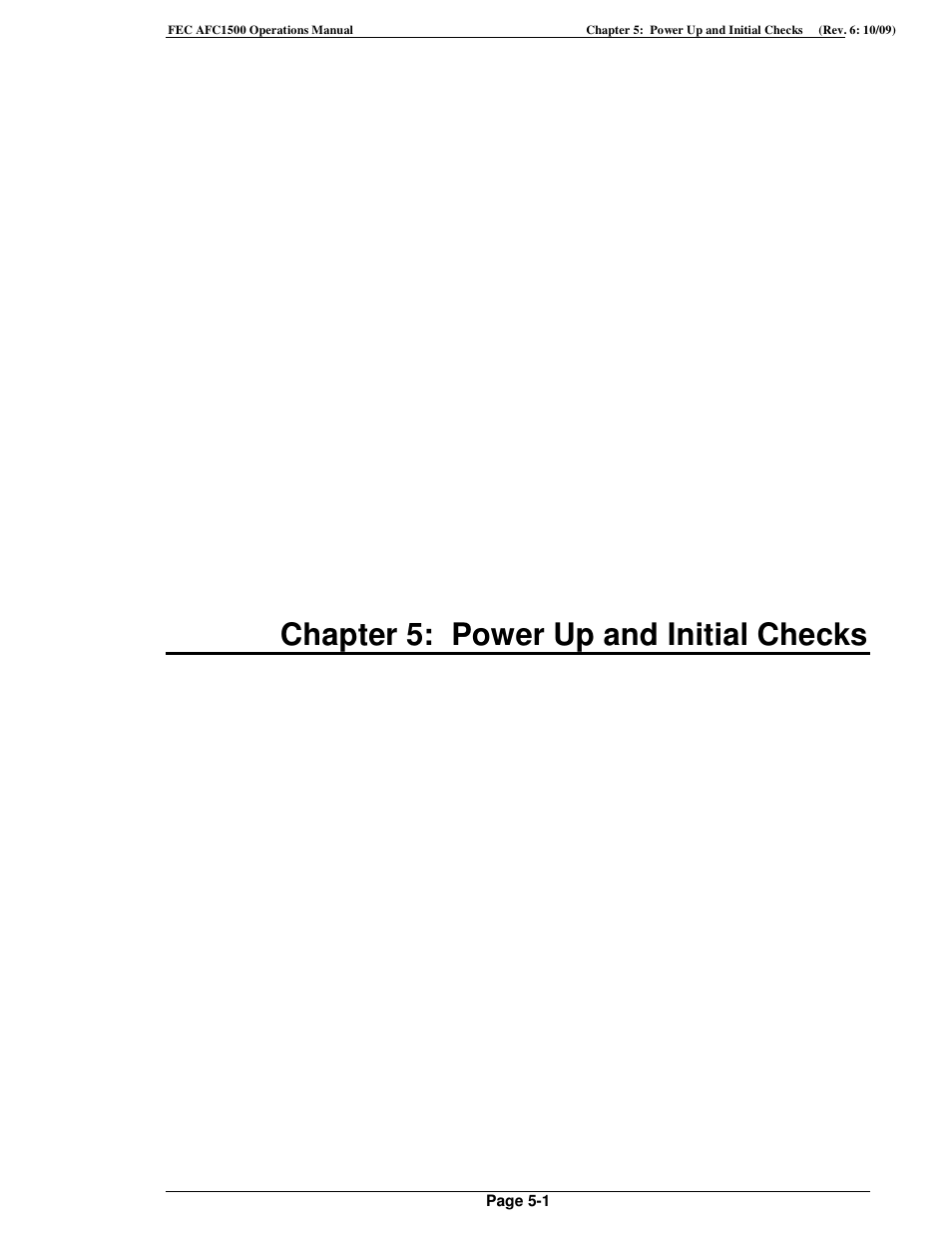 Chapter 5: power up and initial checks | FEC AFC1500 User Manual | Page 83 / 198