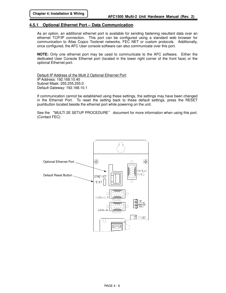 FEC AFC1500 User Manual | Page 30 / 129