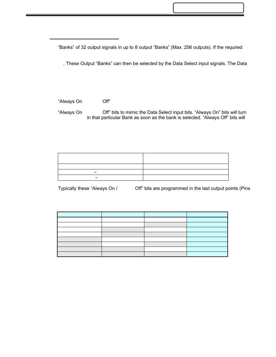 1 ouput data banks | FEC AFC1500 User Manual | Page 9 / 83