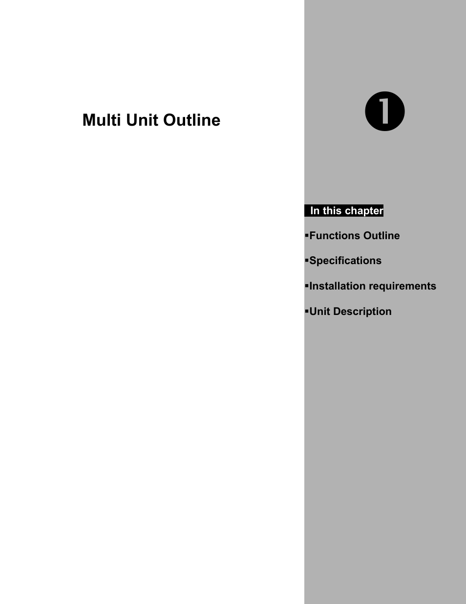 Multi unit outline | FEC AFC1500 User Manual | Page 7 / 63