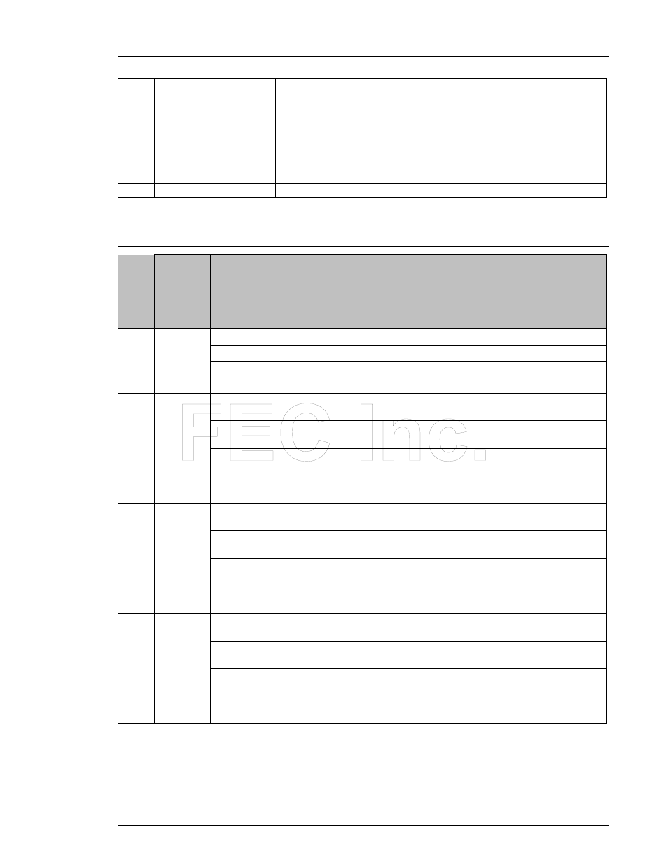 Axis unit bank data | FEC AFC1200 User Manual | Page 19 / 34