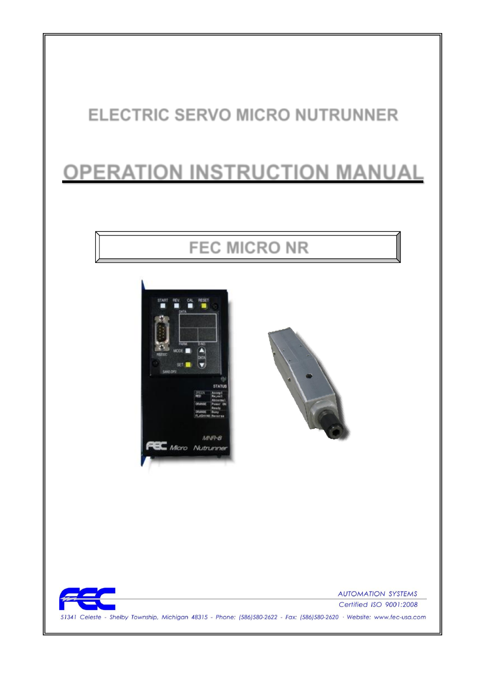 FEC MICRO NR User Manual | 118 pages